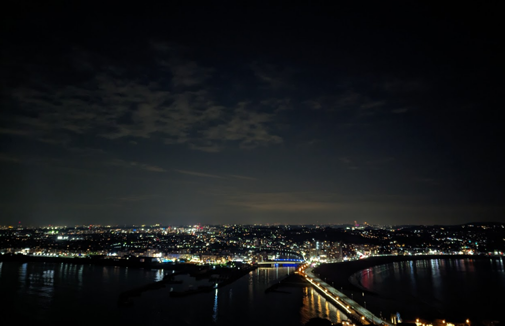 Night view at Enoshima Sea Candle